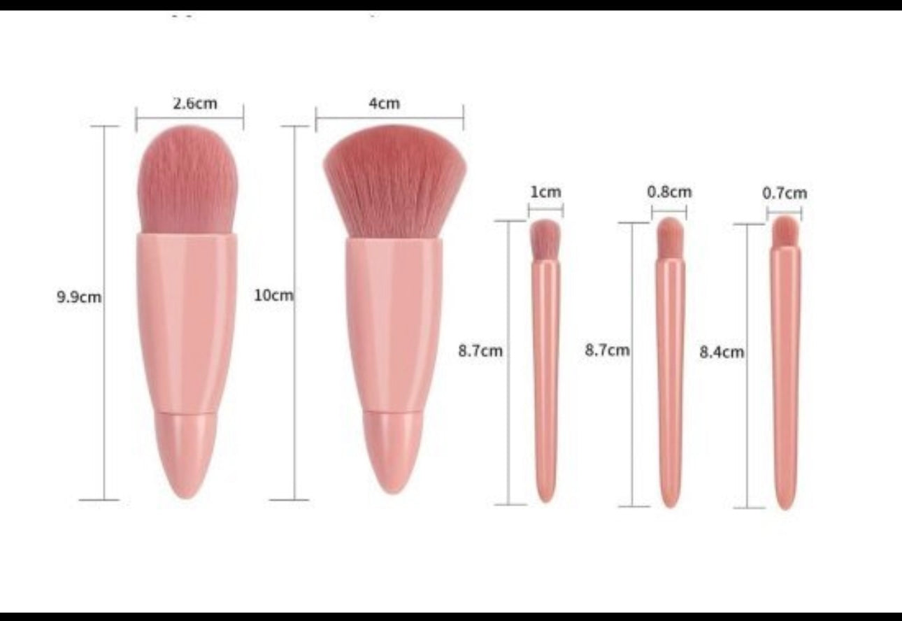 Makeup Brush Set With Mirror Case