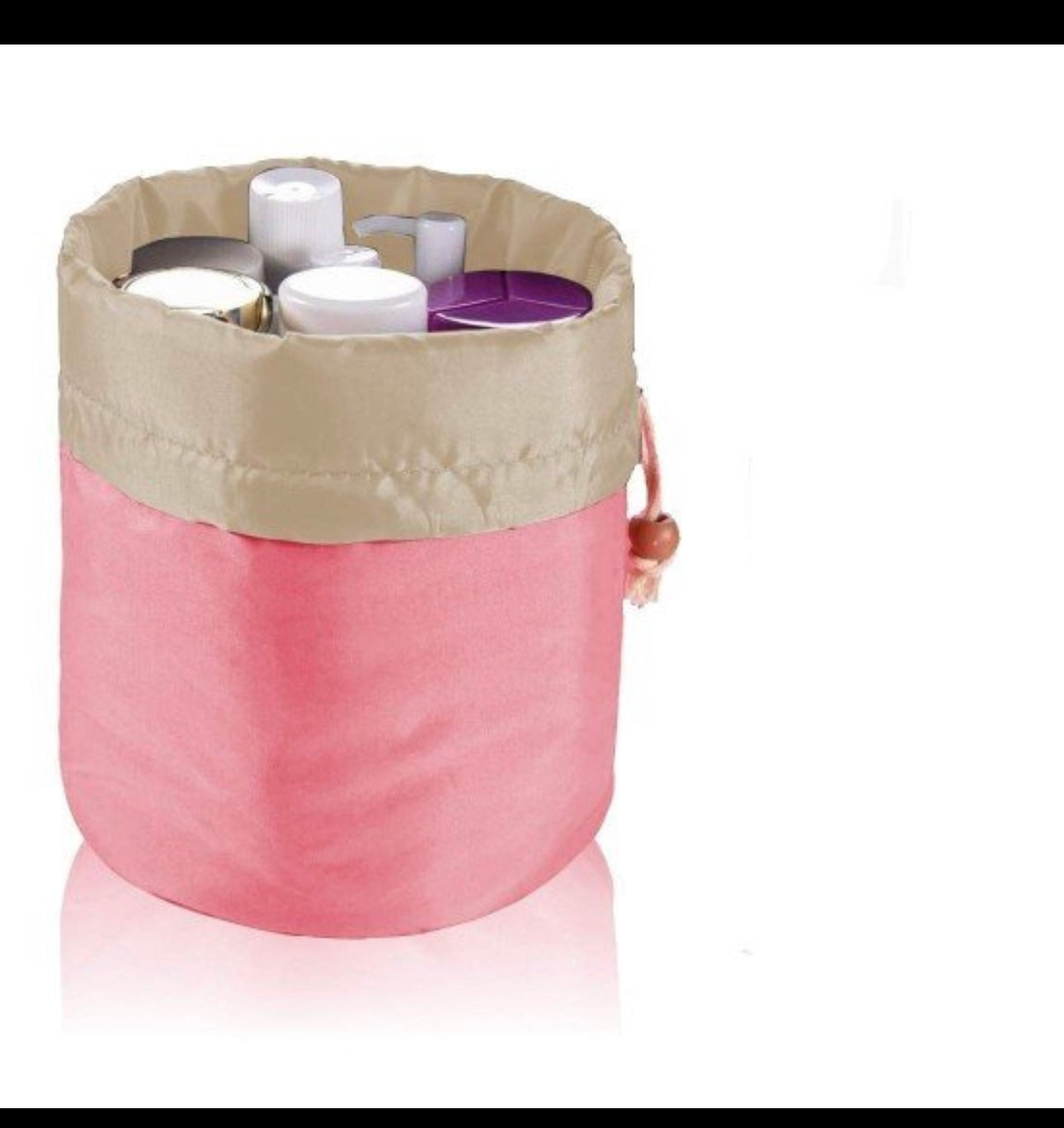 Cosmetic Pouch Makeup Bags Round Barrel Shape