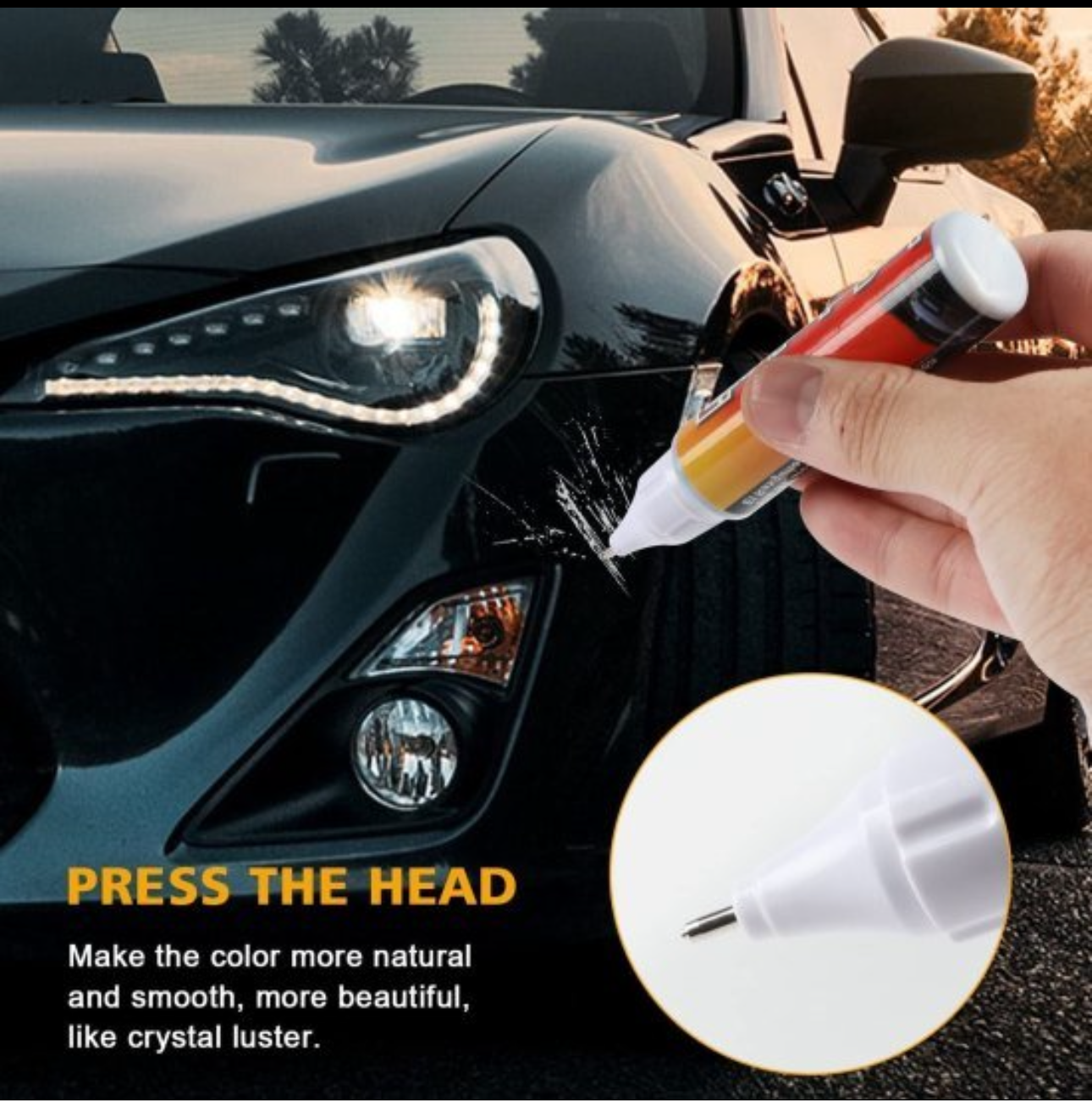 Car Paint Repair Pen Black White