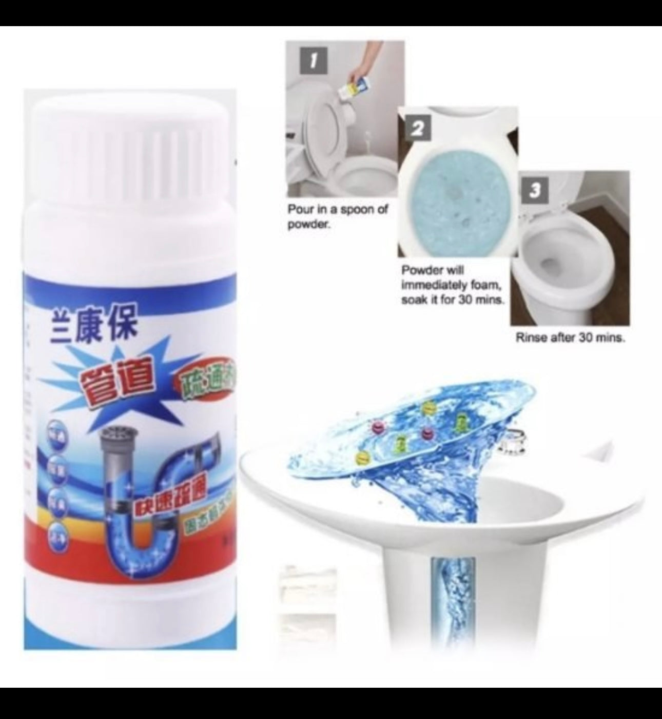 Sink And Drain Cleaner Powder 2 pc