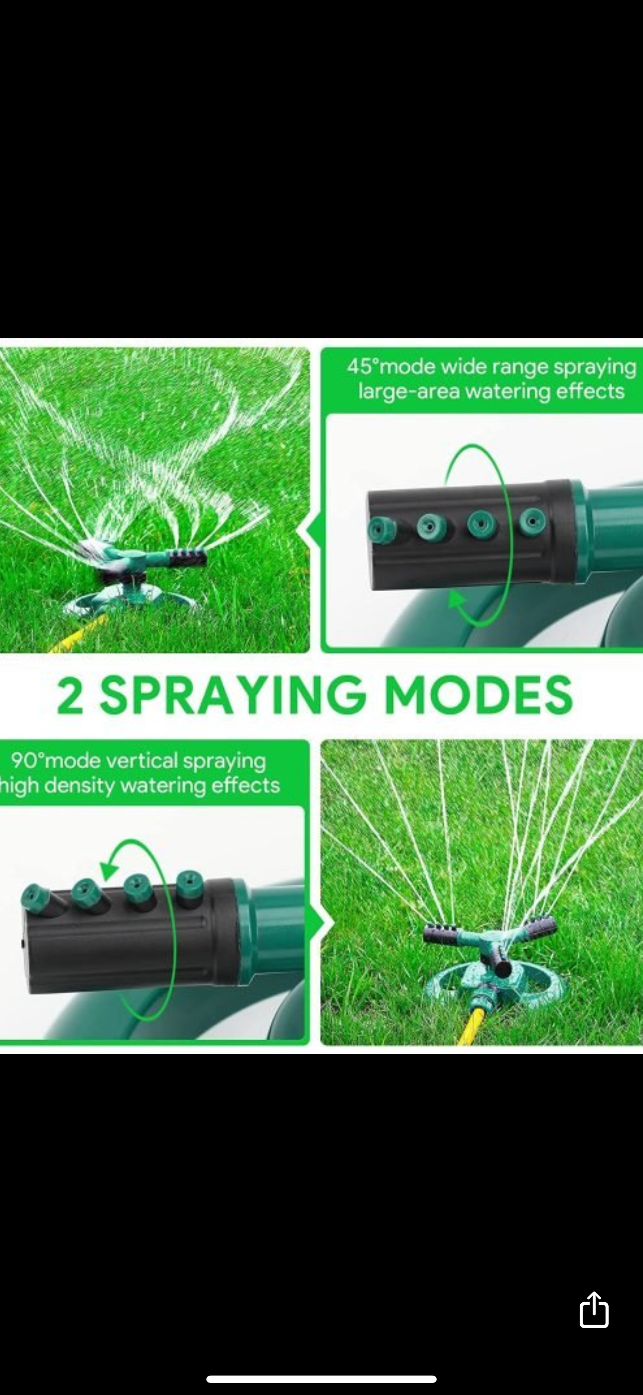 Garden Sprinkler 3 Arm Rotating