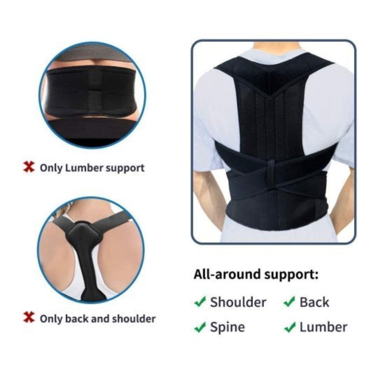 Heavy Back Support Posture Belt For Pain Relief