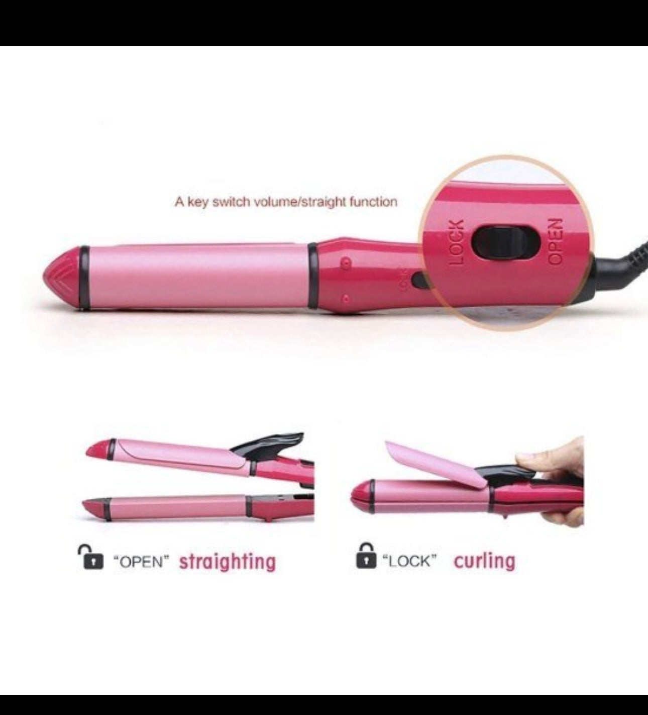 2 in 1 Hair Straightener And Curler