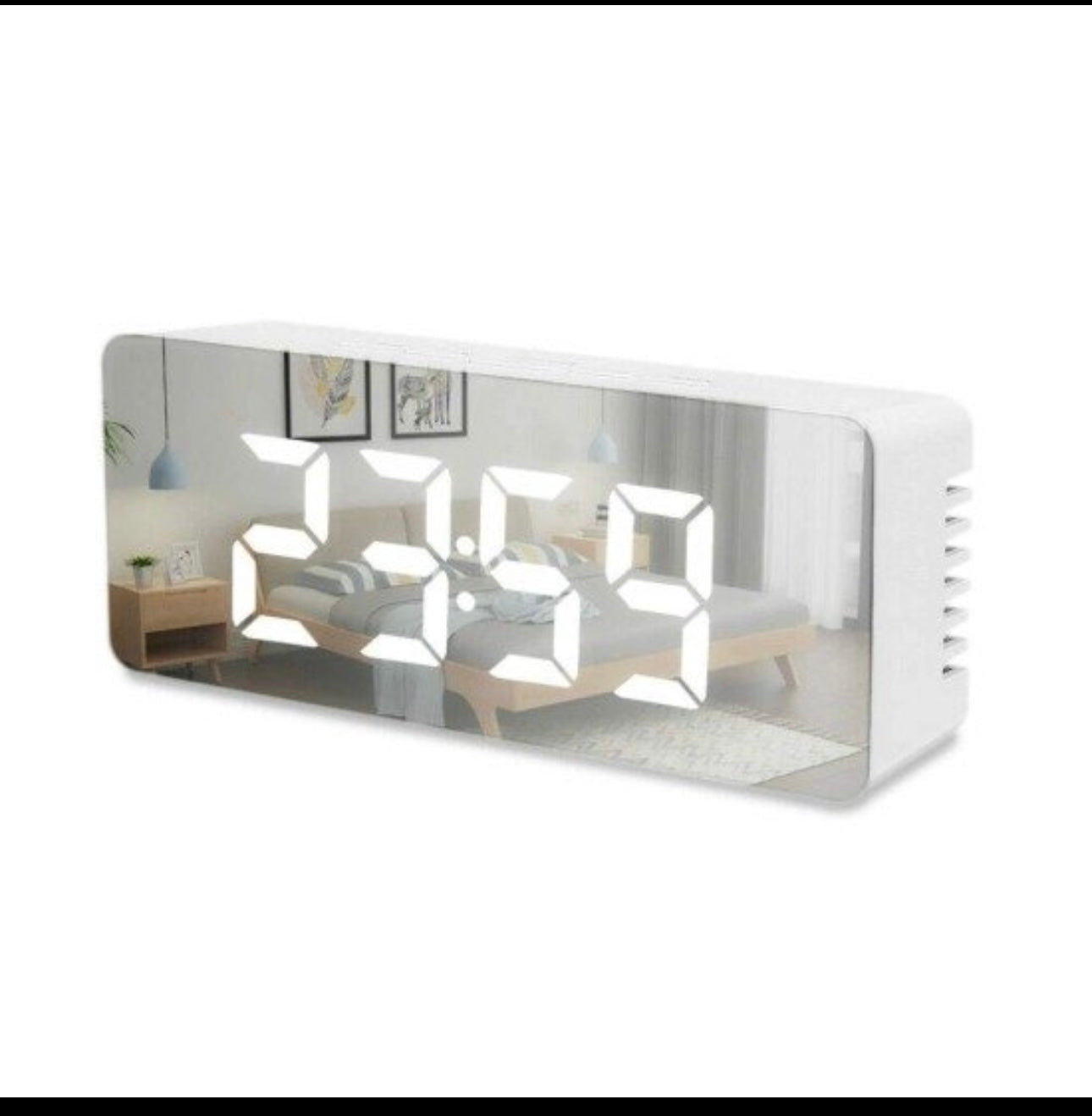 Digital Mirror Clock LED Display Alarm Clock