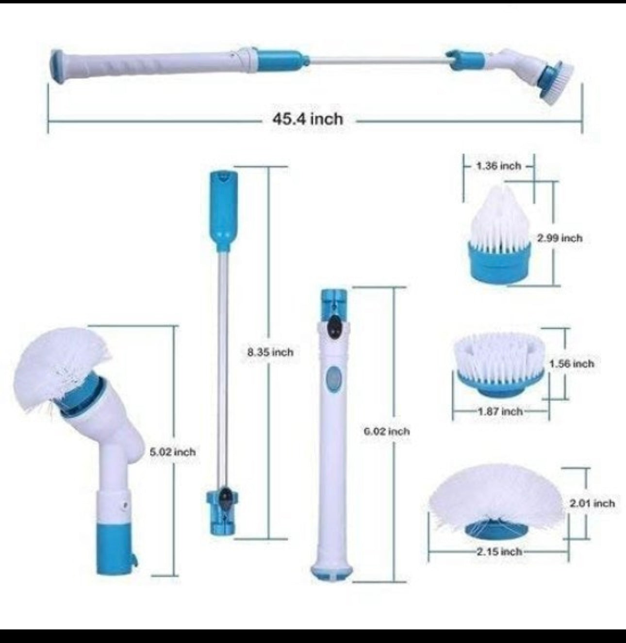 Spin Scrubber With 3 Replaceable Brush