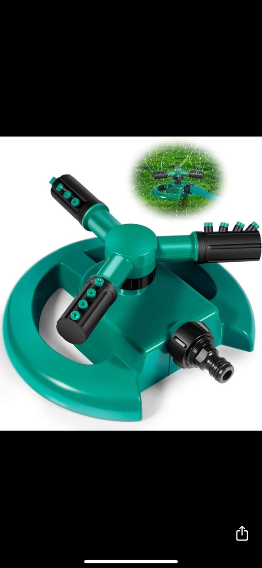 Garden Sprinkler 3 Arm Rotating