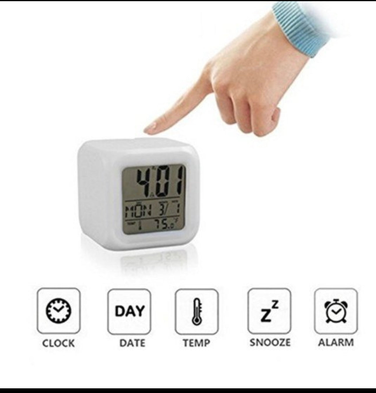 7 Colours Change Digital Clock