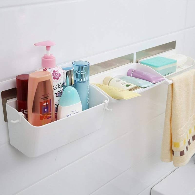 3 Tier Bathroom Organizer Bathroom Shelf Bathroom Selves Rack Magic Sticker Series