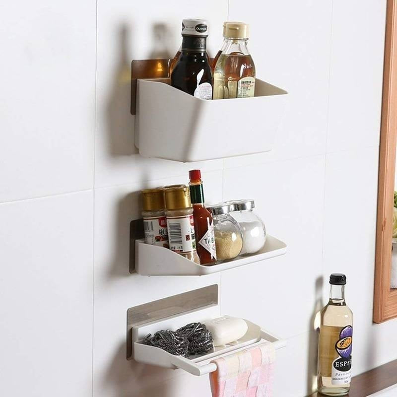 3 Tier Bathroom Organizer Bathroom Shelf Bathroom Selves Rack Magic Sticker Series