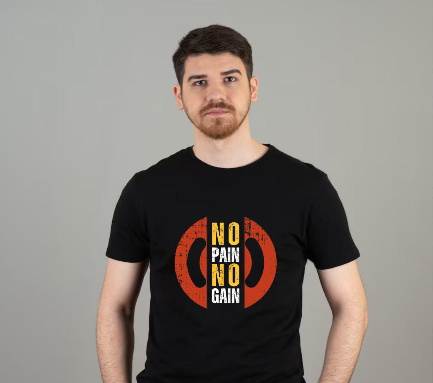 Gym T-Shirt No pain No gain (Black)