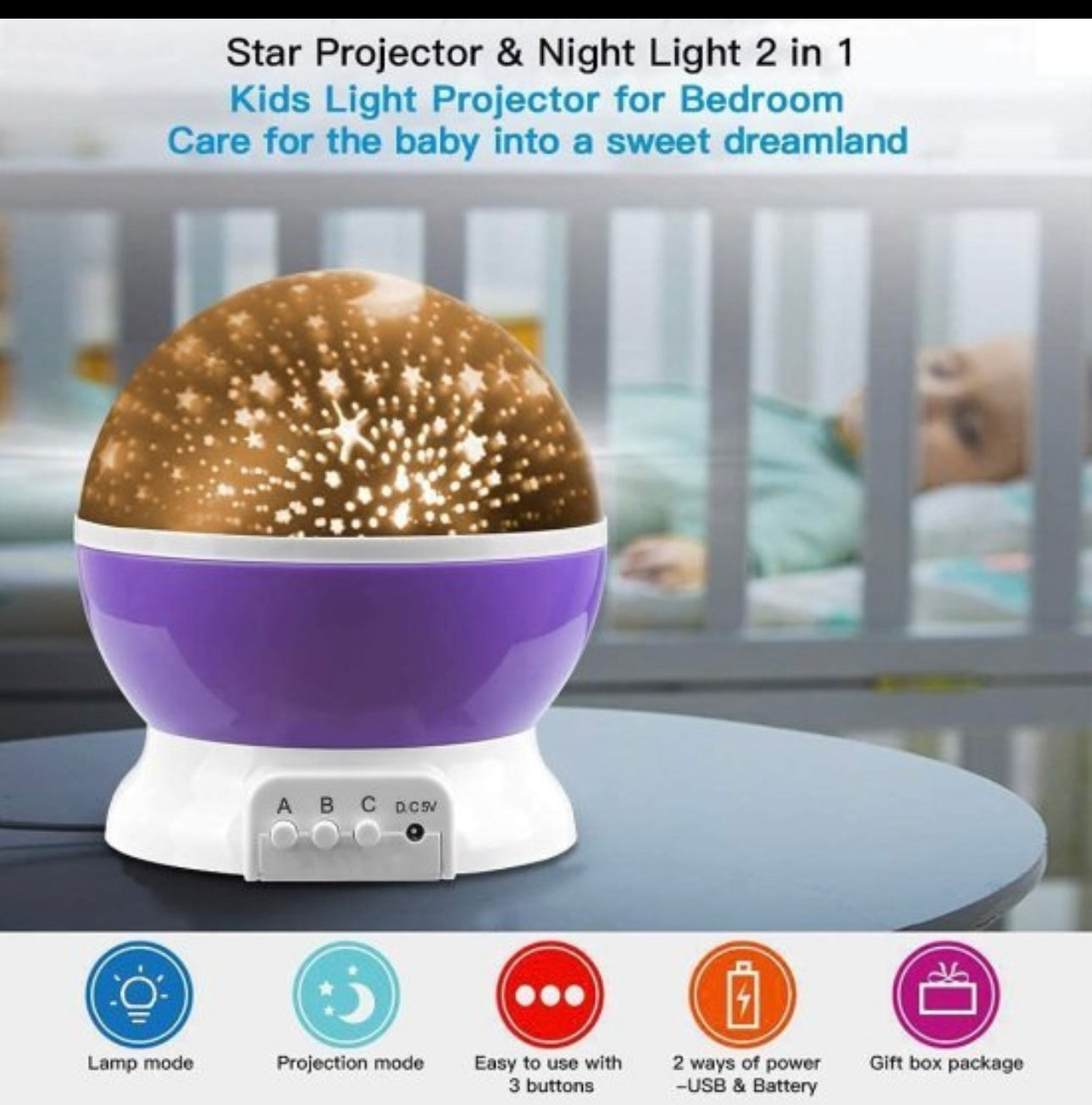 Star Master Moon Star Light Galaxy Projector Light