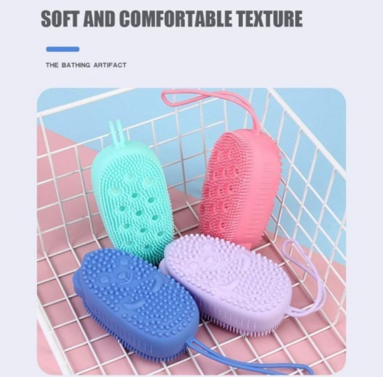 Bath Brush Silicone Body Scrubber Brush