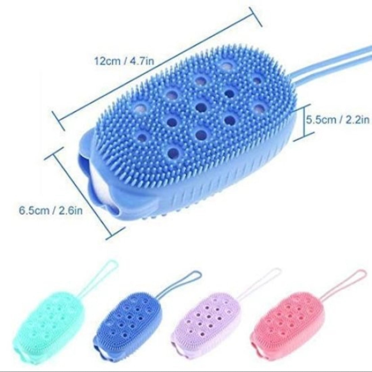 Bath Brush Silicone Body Scrubber Brush