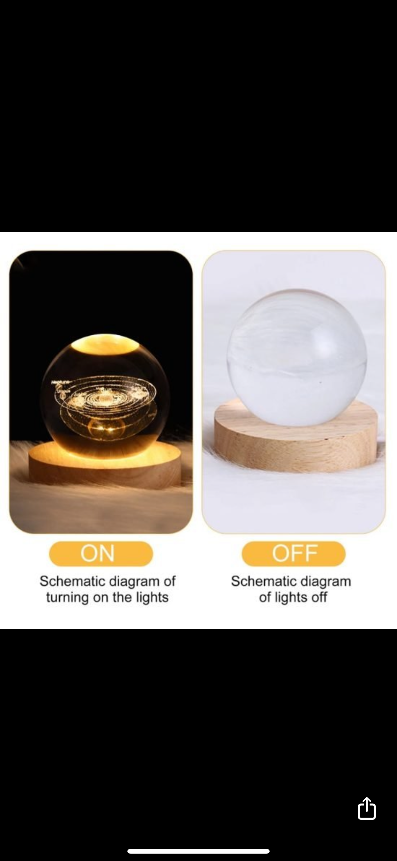 3D Crystal Ball Night Lamp