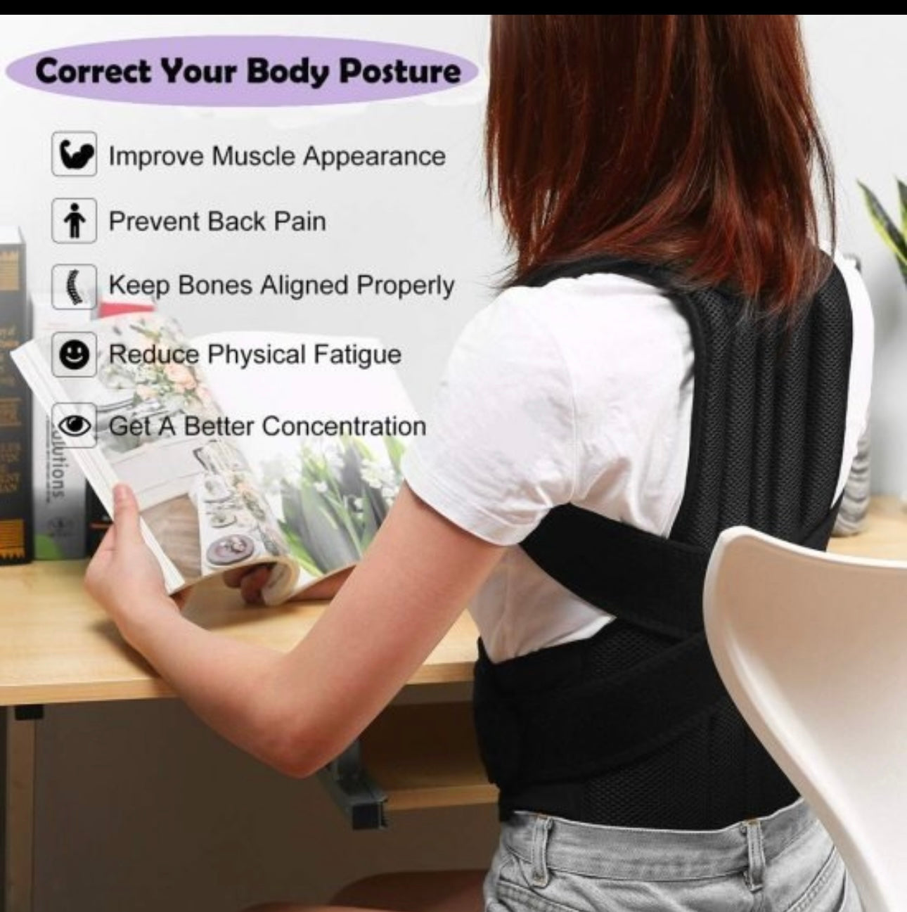 Heavy Back Support Posture Belt For Pain Relief