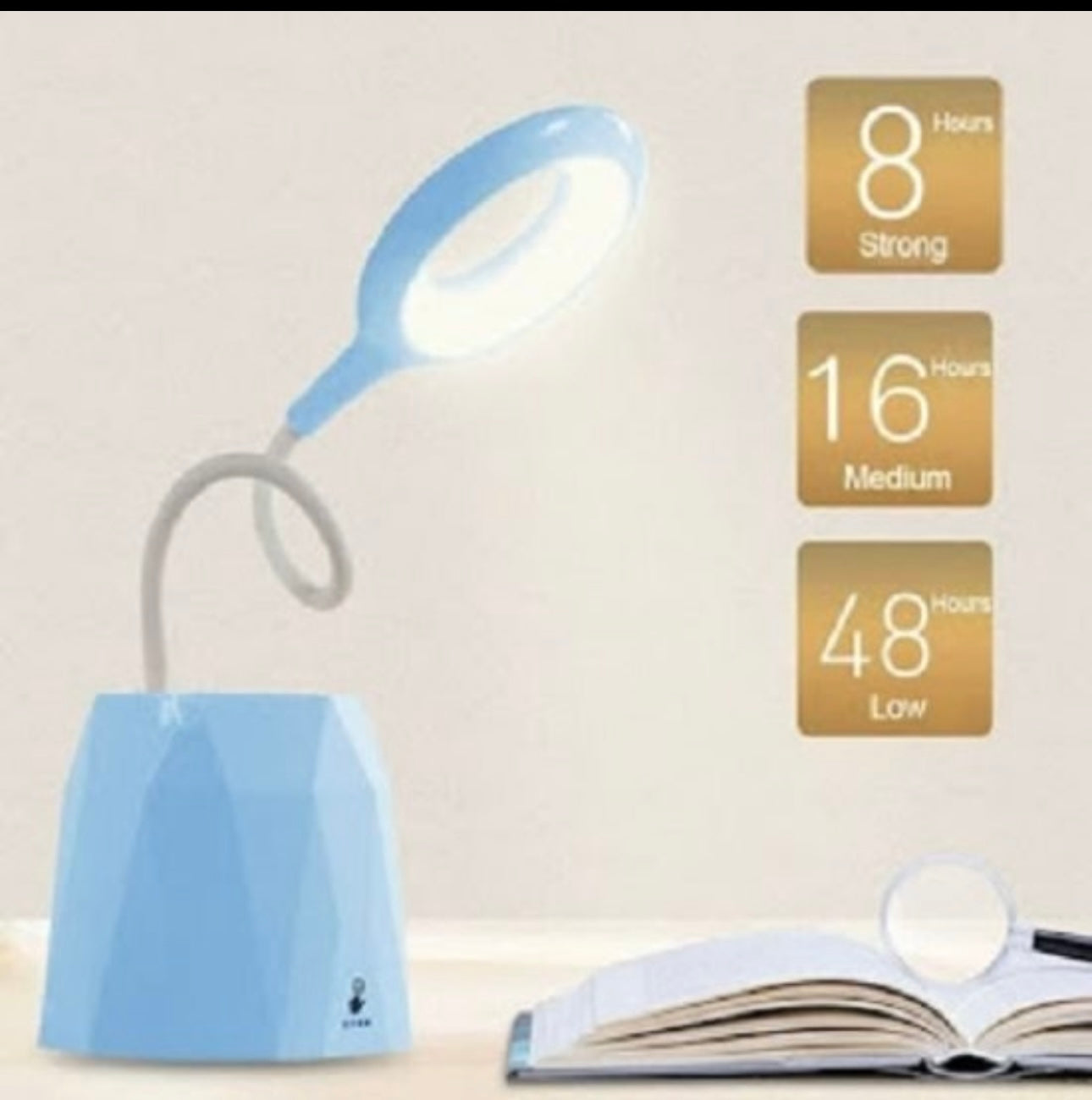 Round Desk Light Rechargeable Desk Lamp