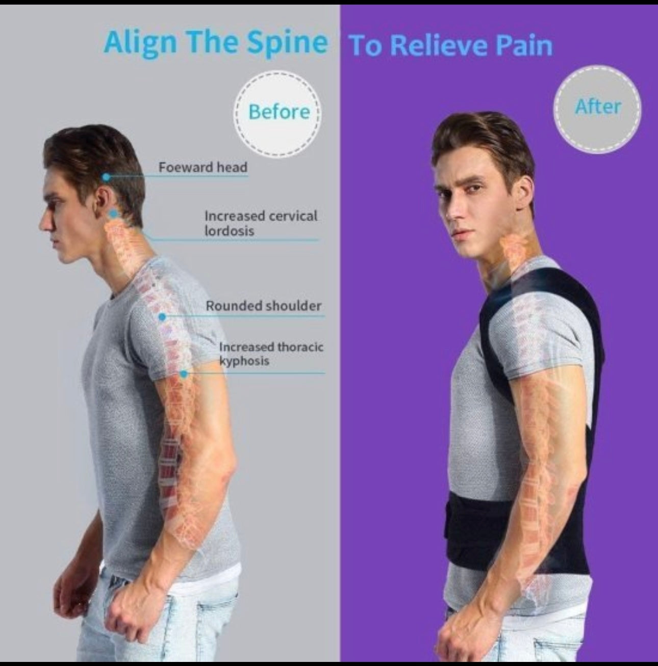 Heavy Back Support Posture Belt For Pain Relief