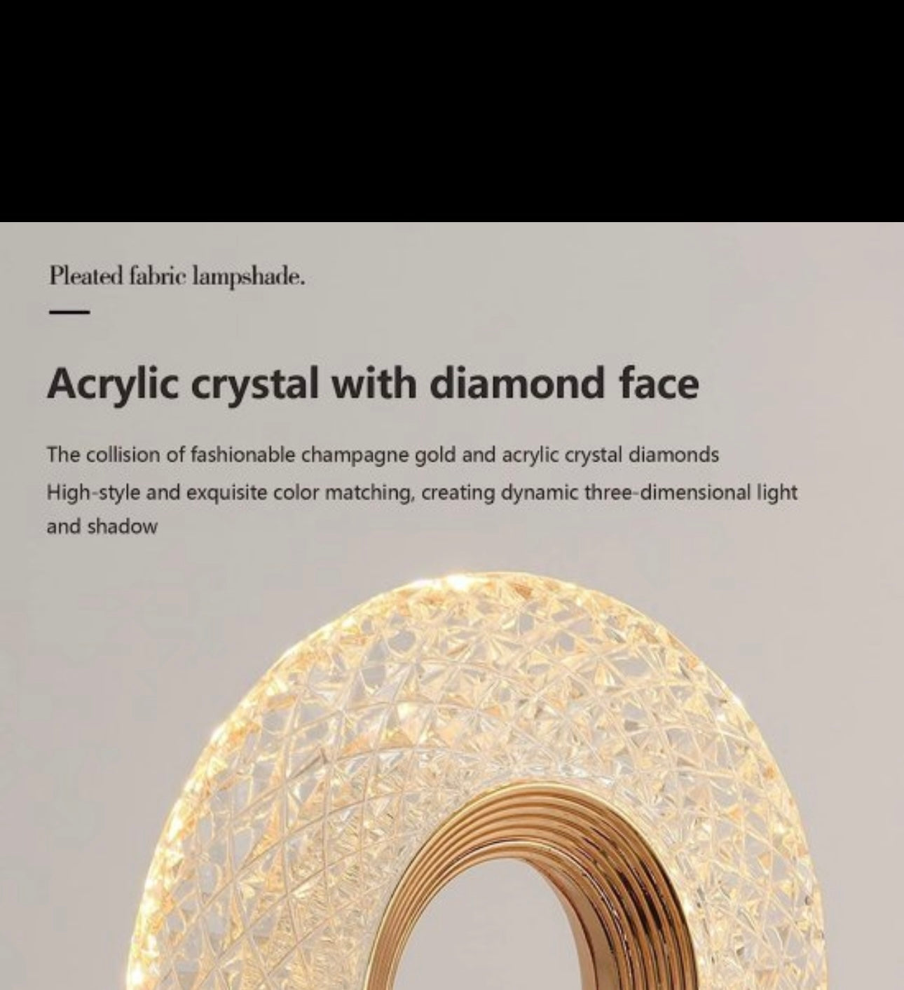 Oval Crystal Led Lamp