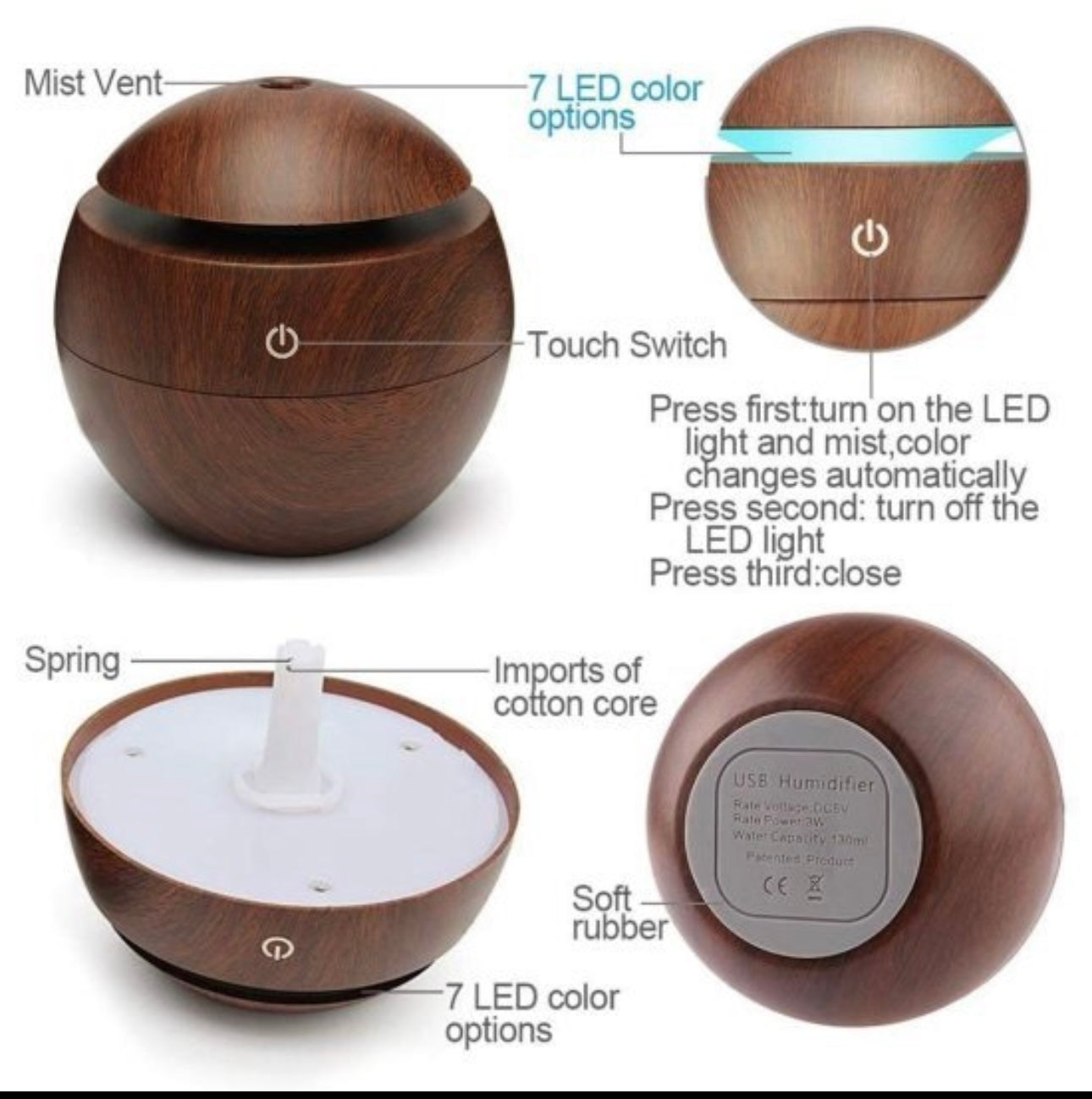 Wooden Humidifier Diffuser