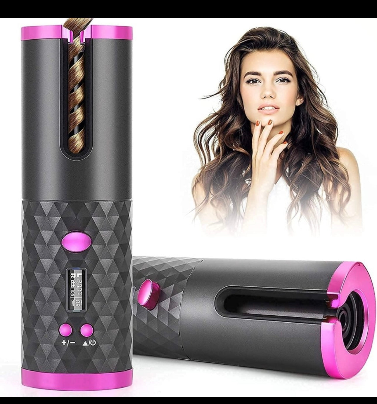 Hair Curler Adjustable Temperature USB Rechargeable