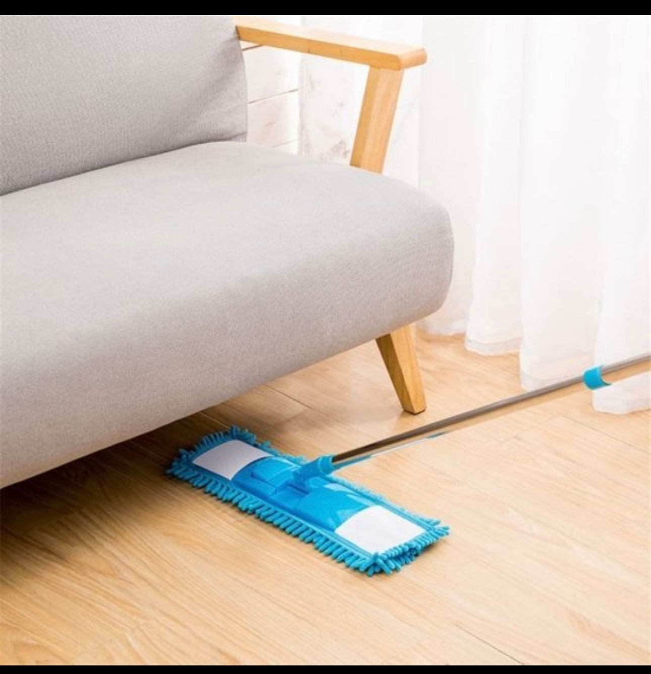 Microfiber Flat Mop Steel Rod