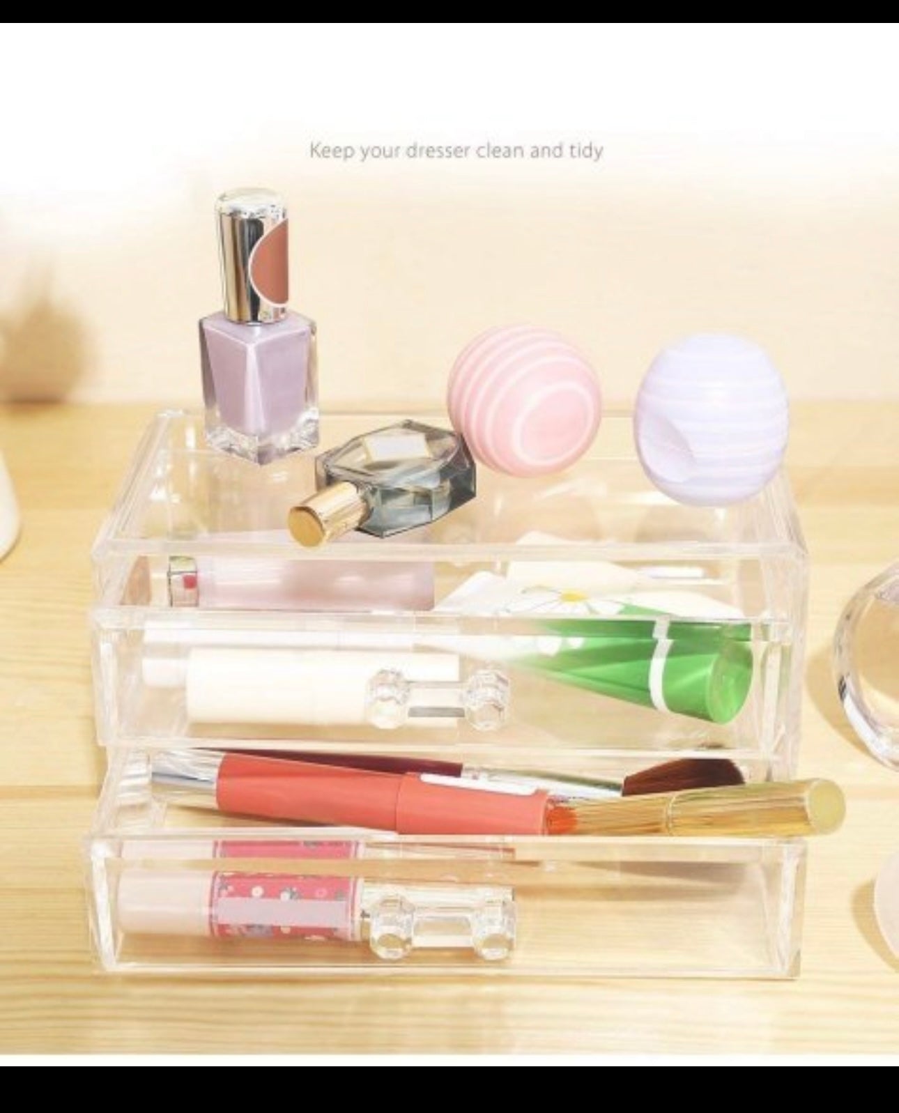 2 Drawers Acrylic Cosmetic Box