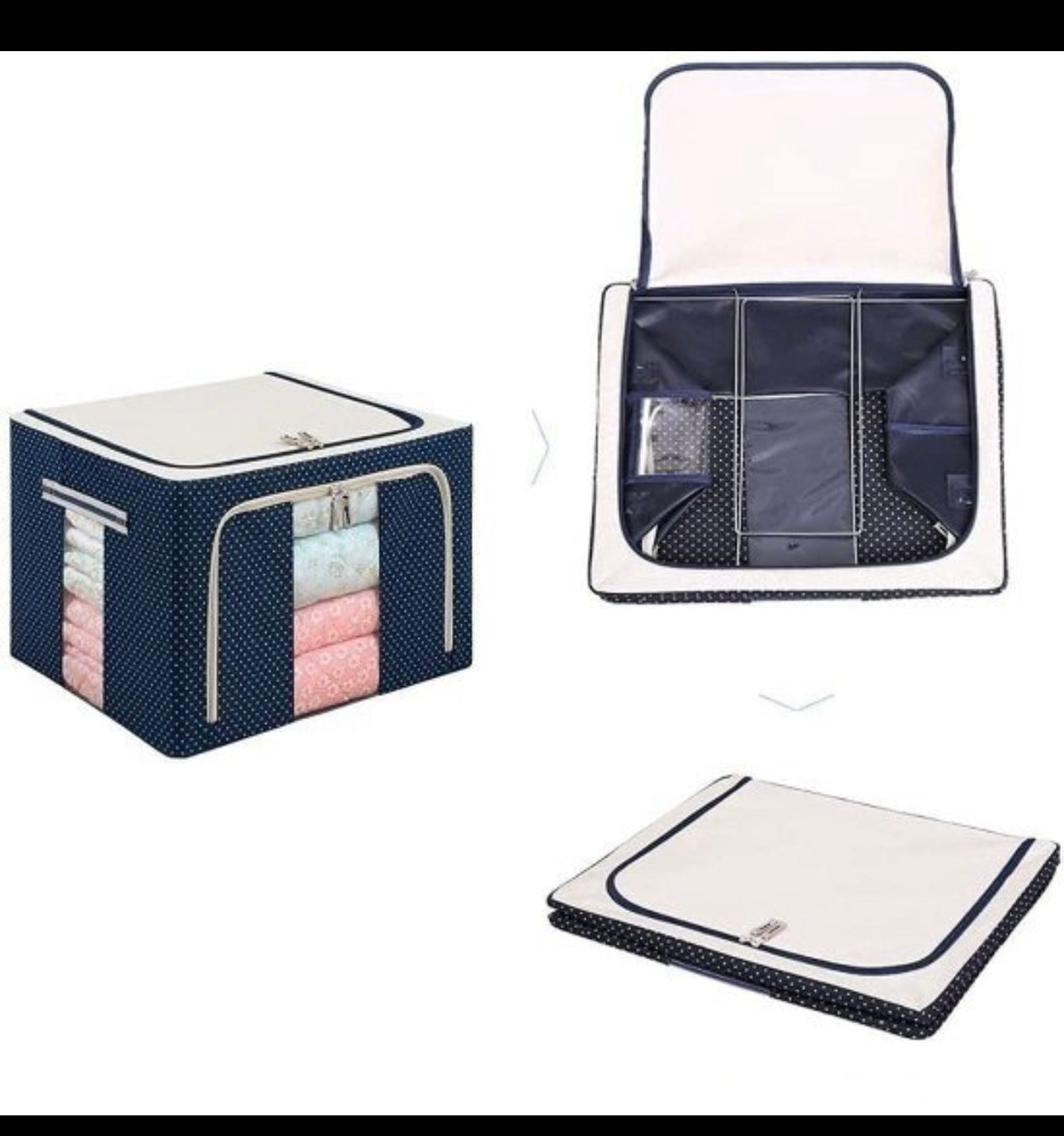 66 Litre Storage Bag Foldable Steel Frame