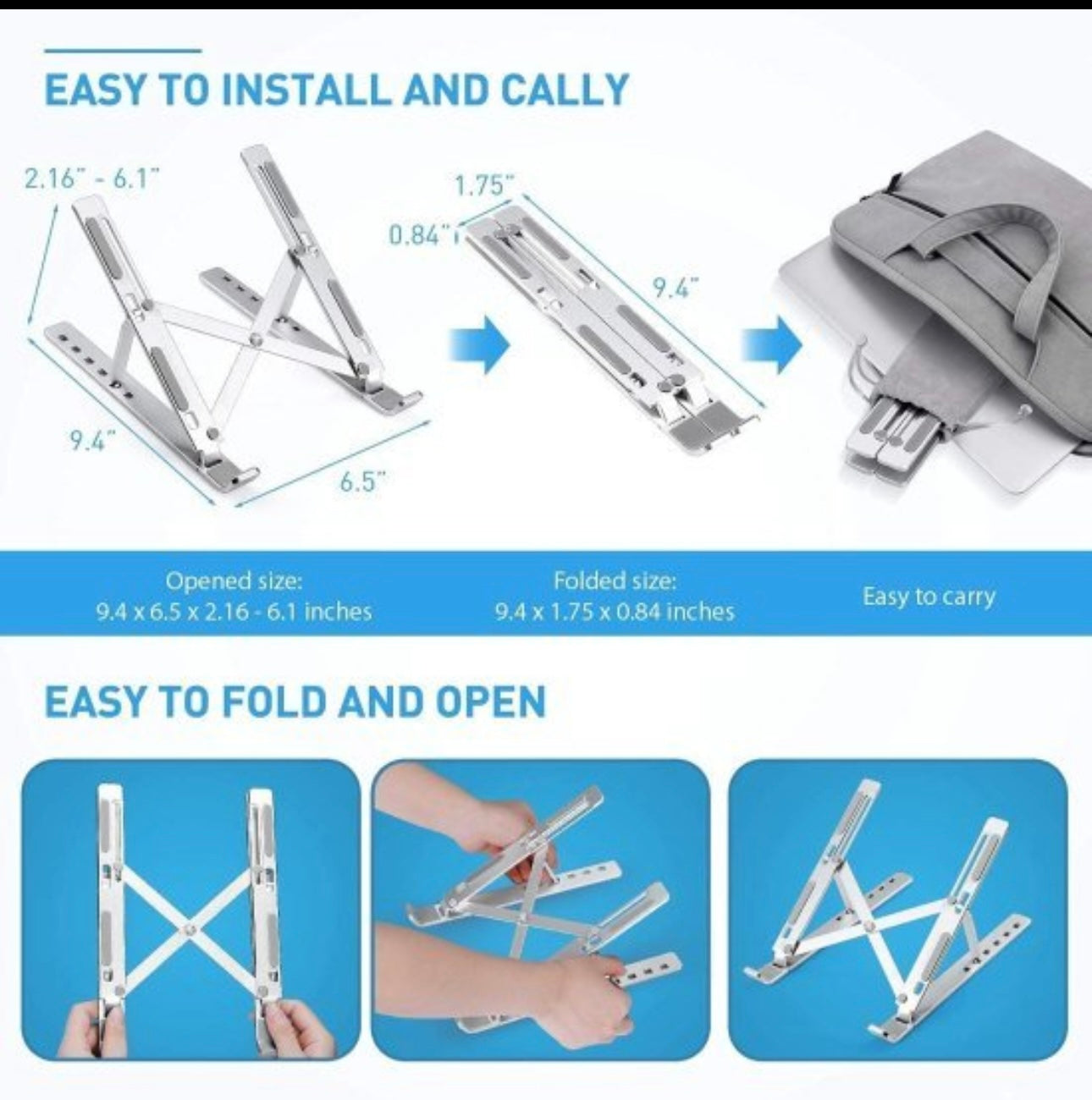 Foldable Aluminium Laptop Stand