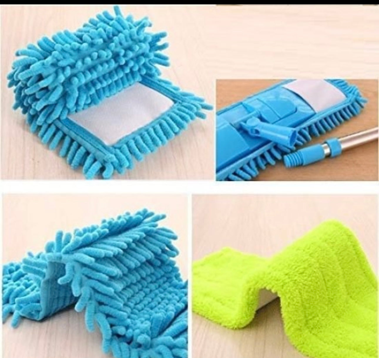 Microfiber Flat Mop Steel Rod