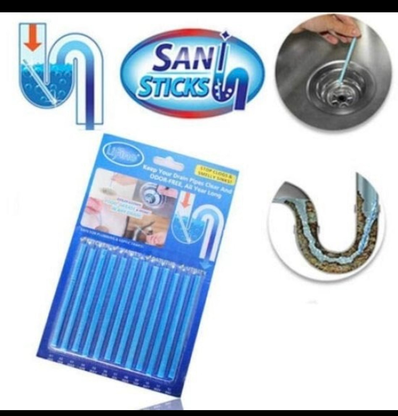 Sani Stick Drain Cleaner 3 pc