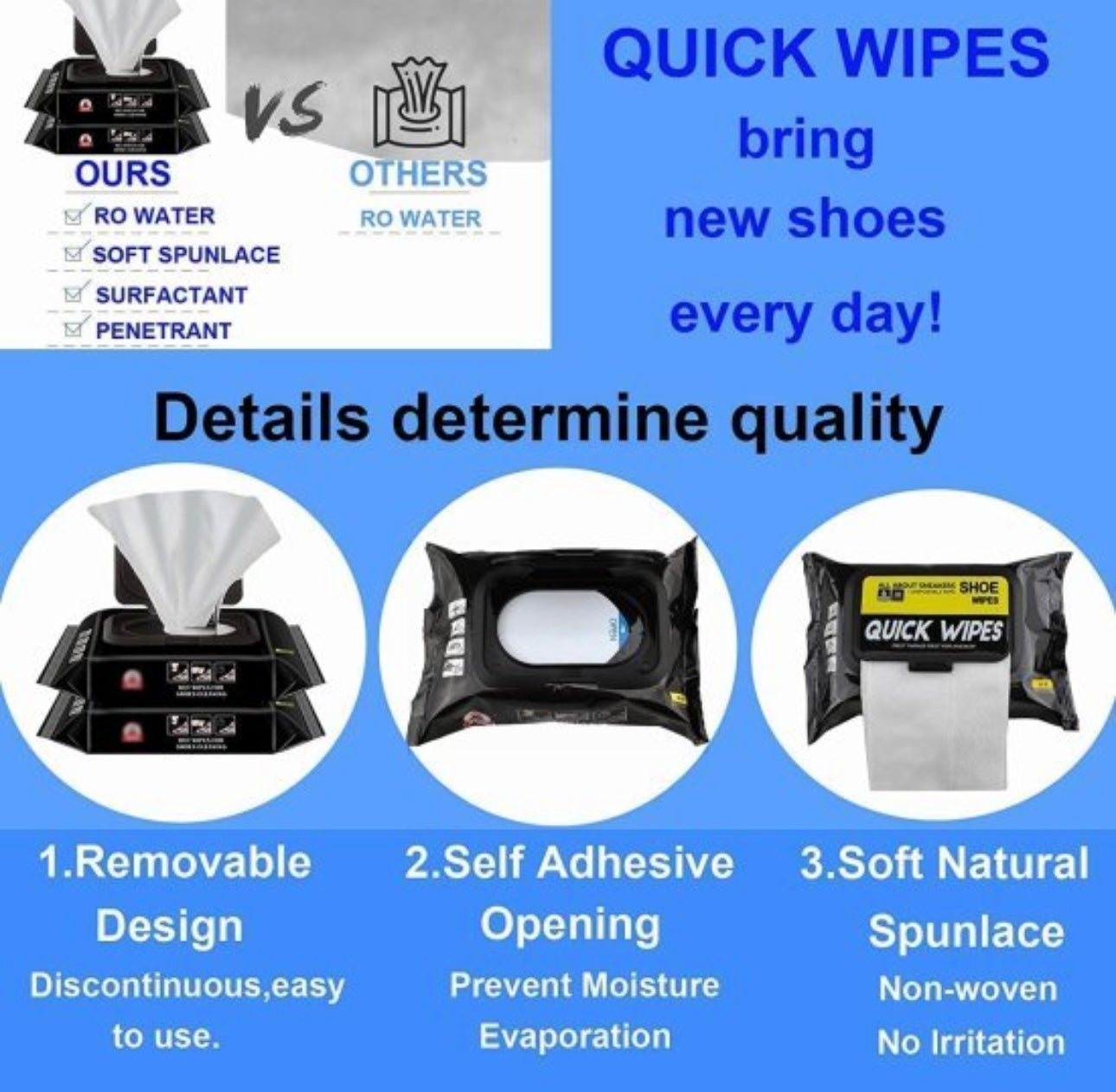 Shoe Wipes Shoe Cleaner 80 Wipes