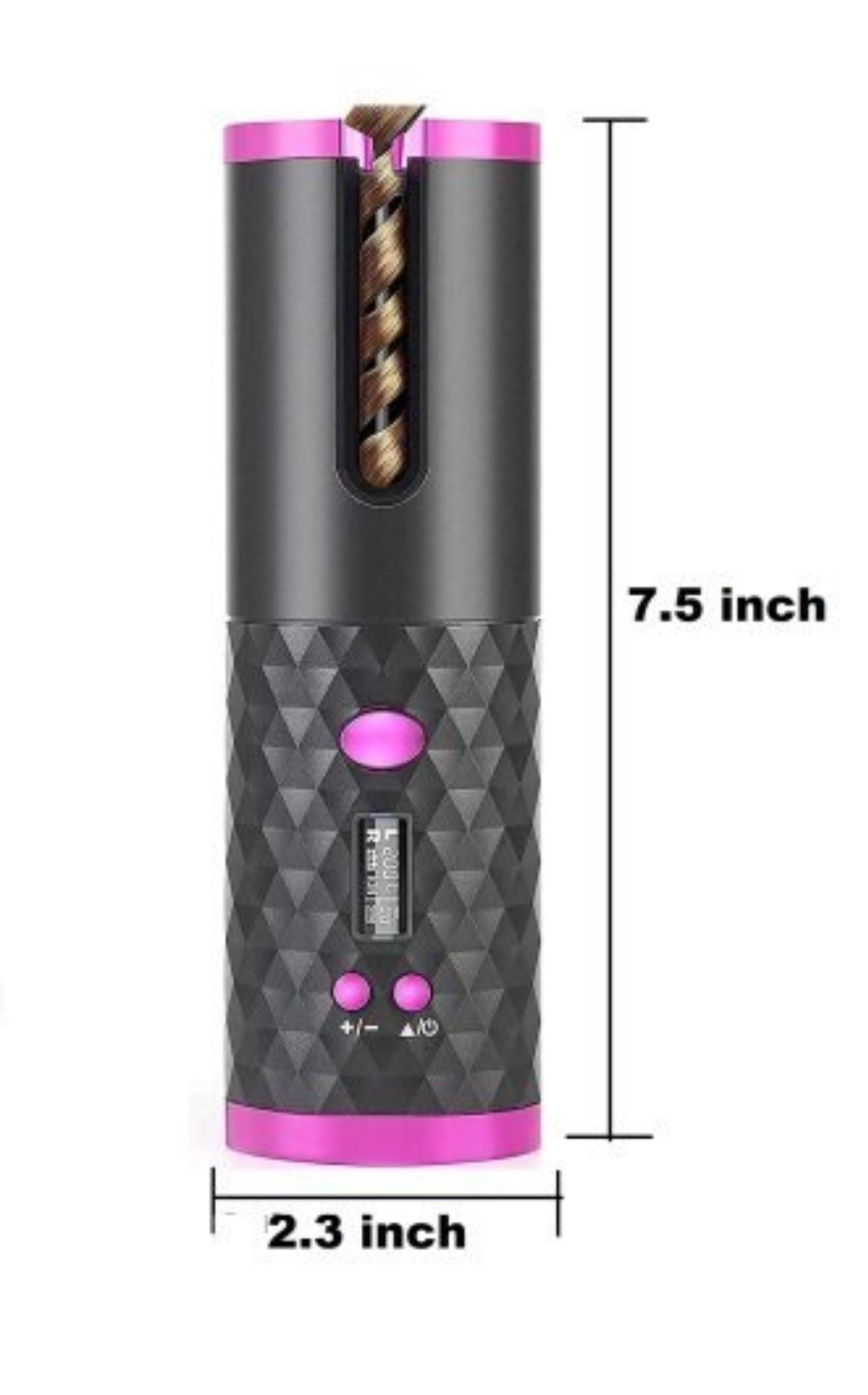 Hair Curler Adjustable Temperature USB Rechargeable