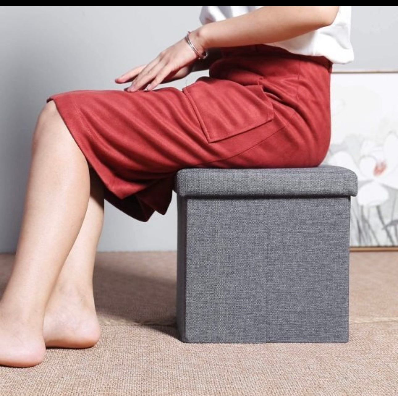 Cube Stool Seating Storage Box Stool