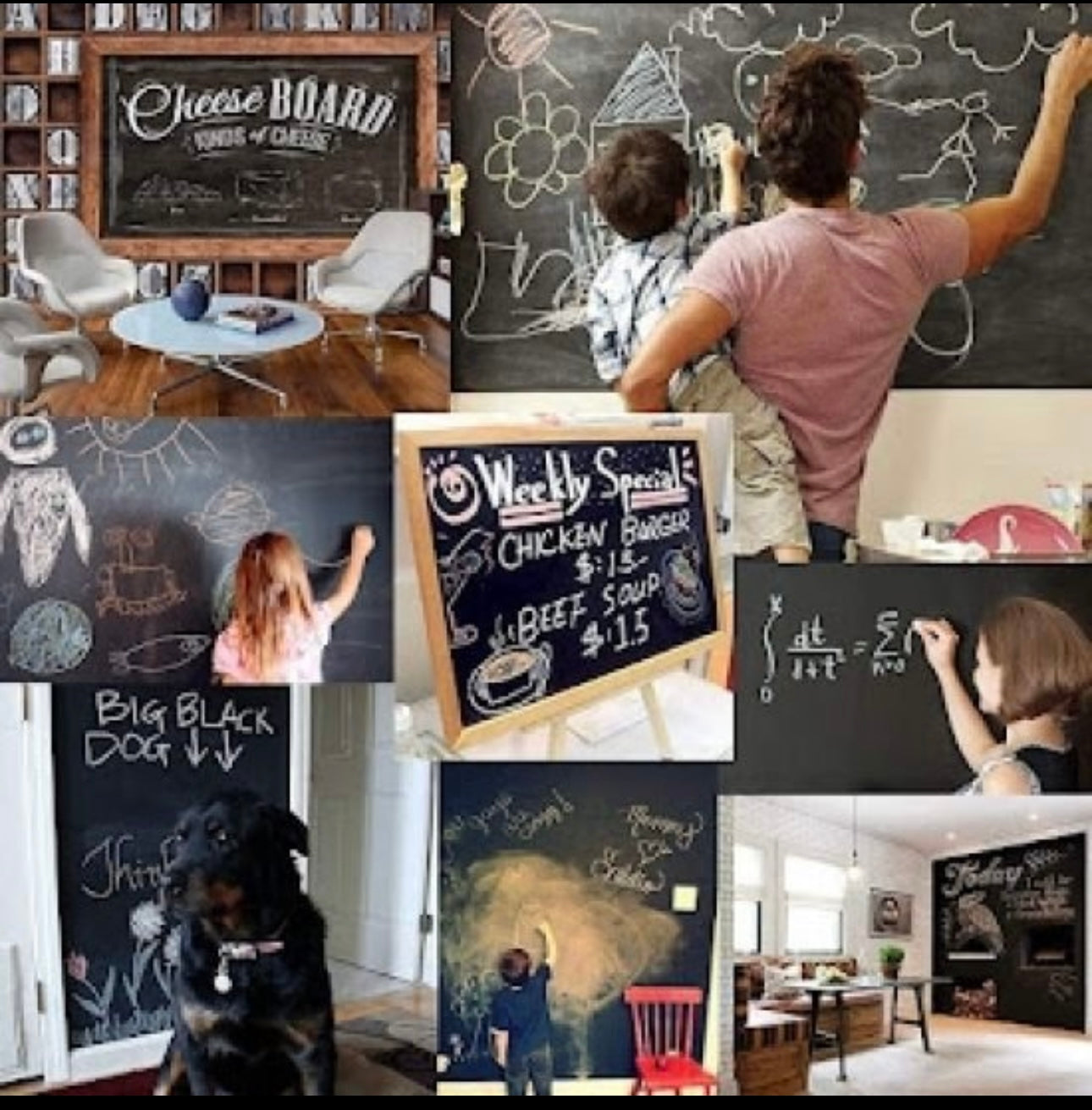 Black Board Sticker 45x200 cm