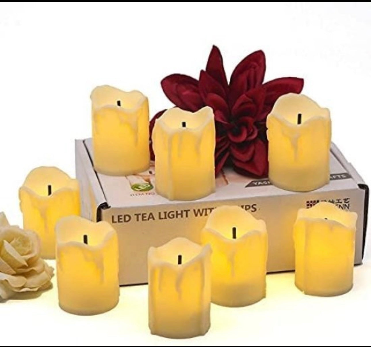 Candle Led Light Battery Operated 10 Pc