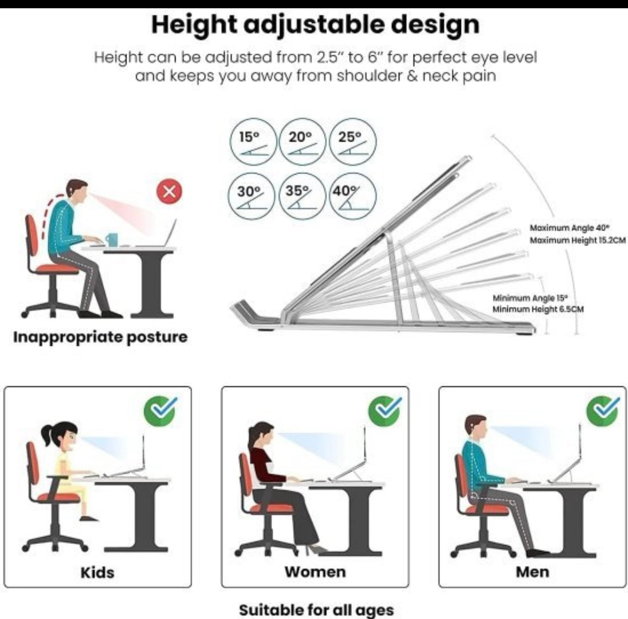 Foldable Aluminium Laptop Stand