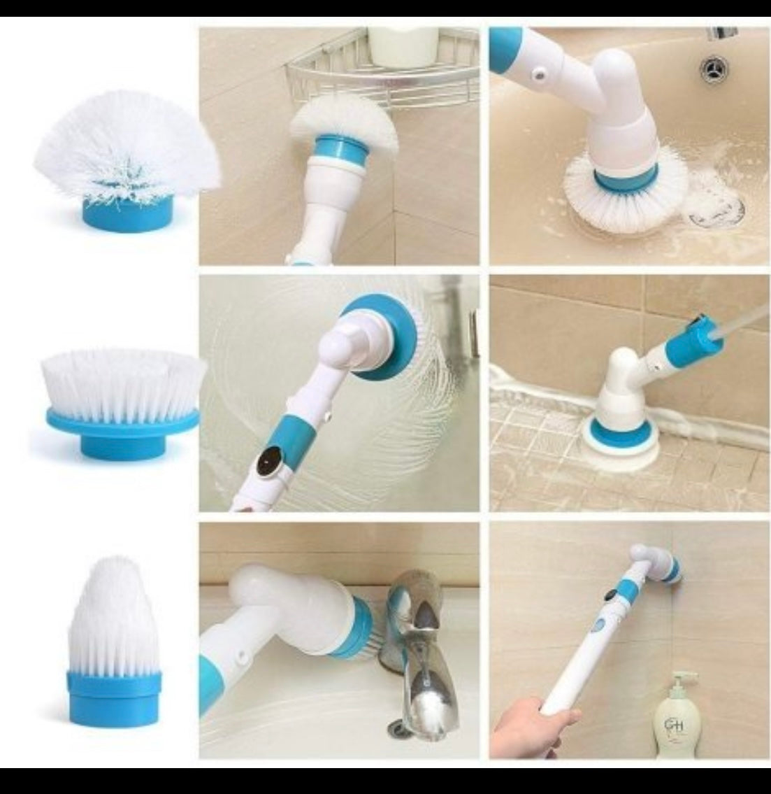 Spin Scrubber With 3 Replaceable Brush