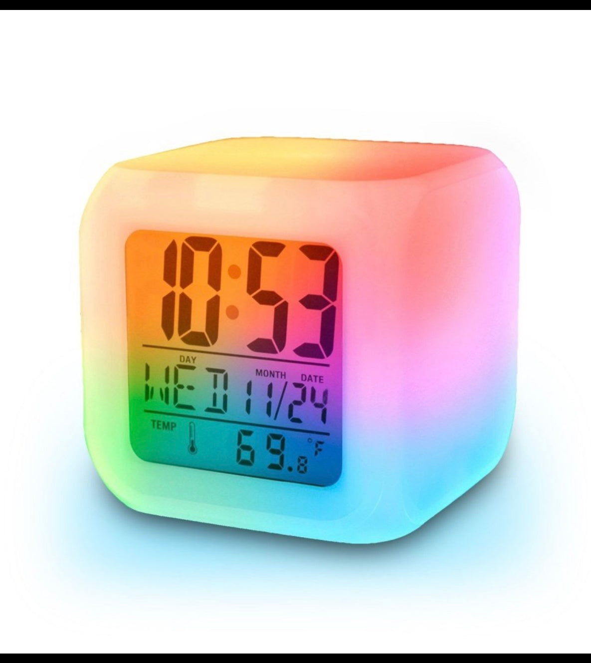 7 Colours Change Digital Clock