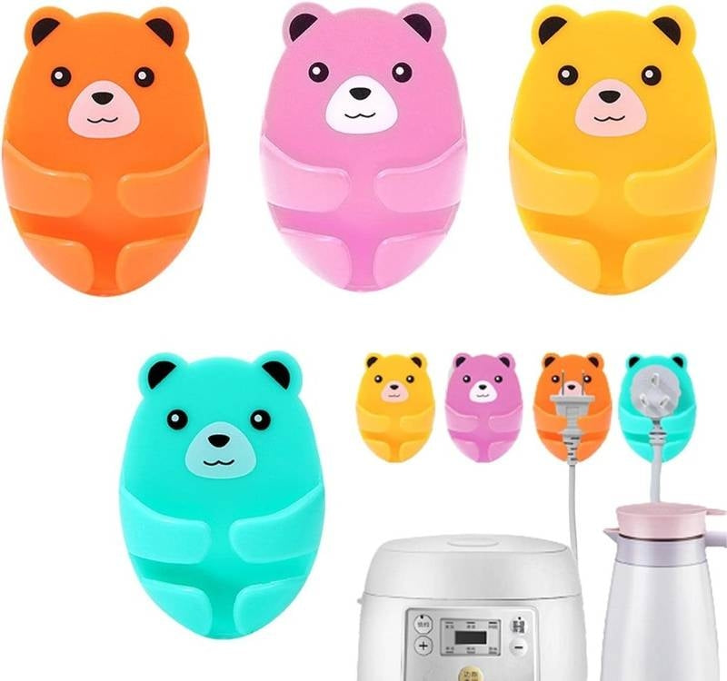 Plug Hook Wall Hooks Cute Bears