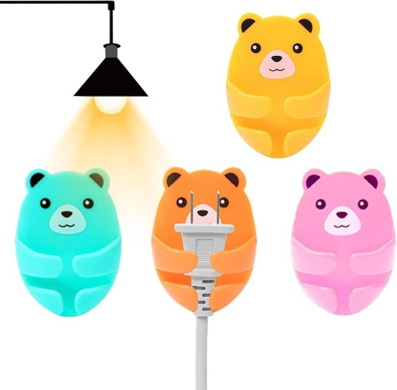 Plug Hook Wall Hooks Cute Bears