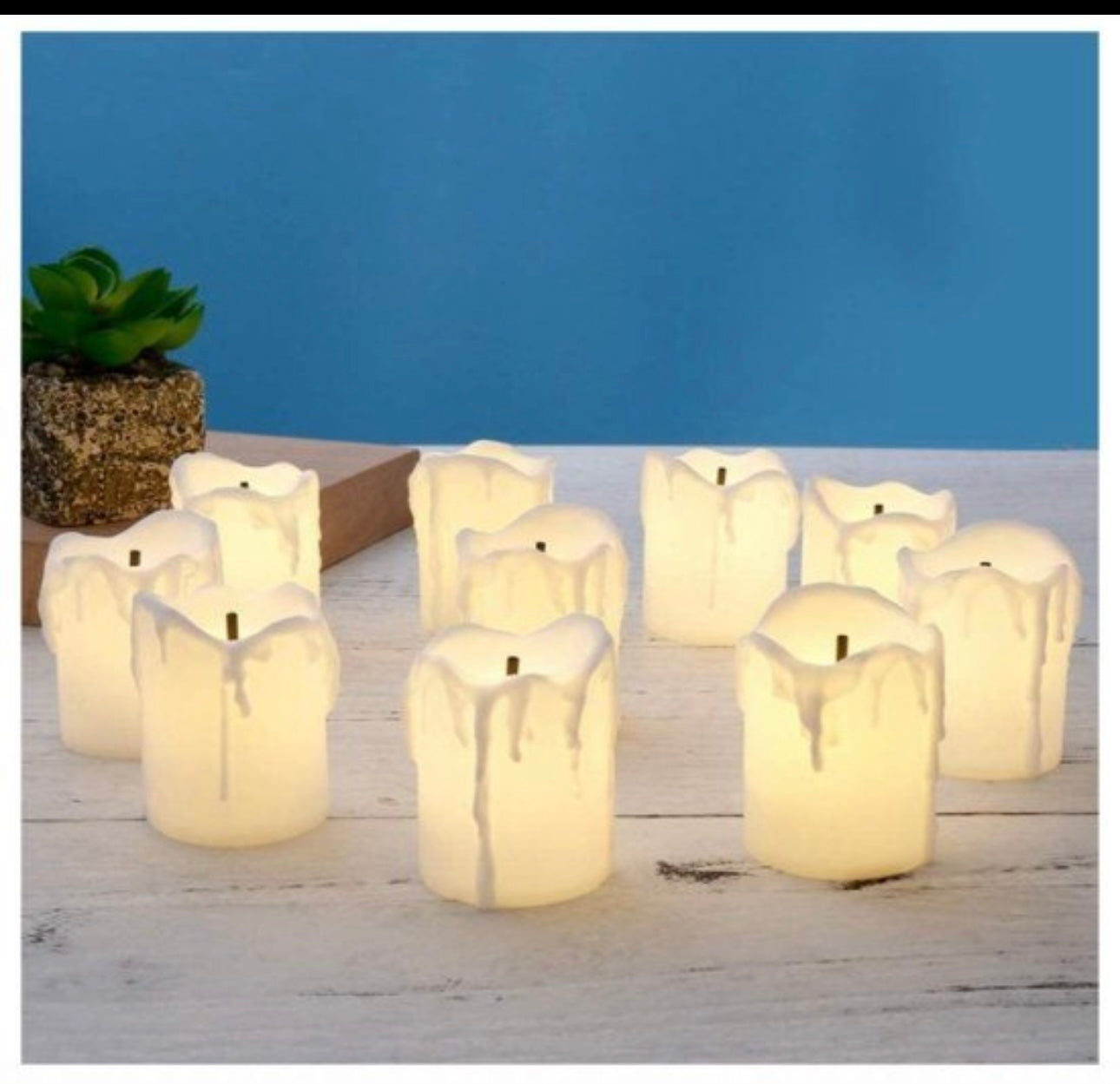 Candle Led Light Battery Operated 10 Pc