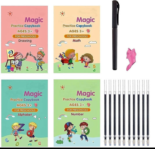 Magic Practice Book For Kids 4pcs 10 Refill