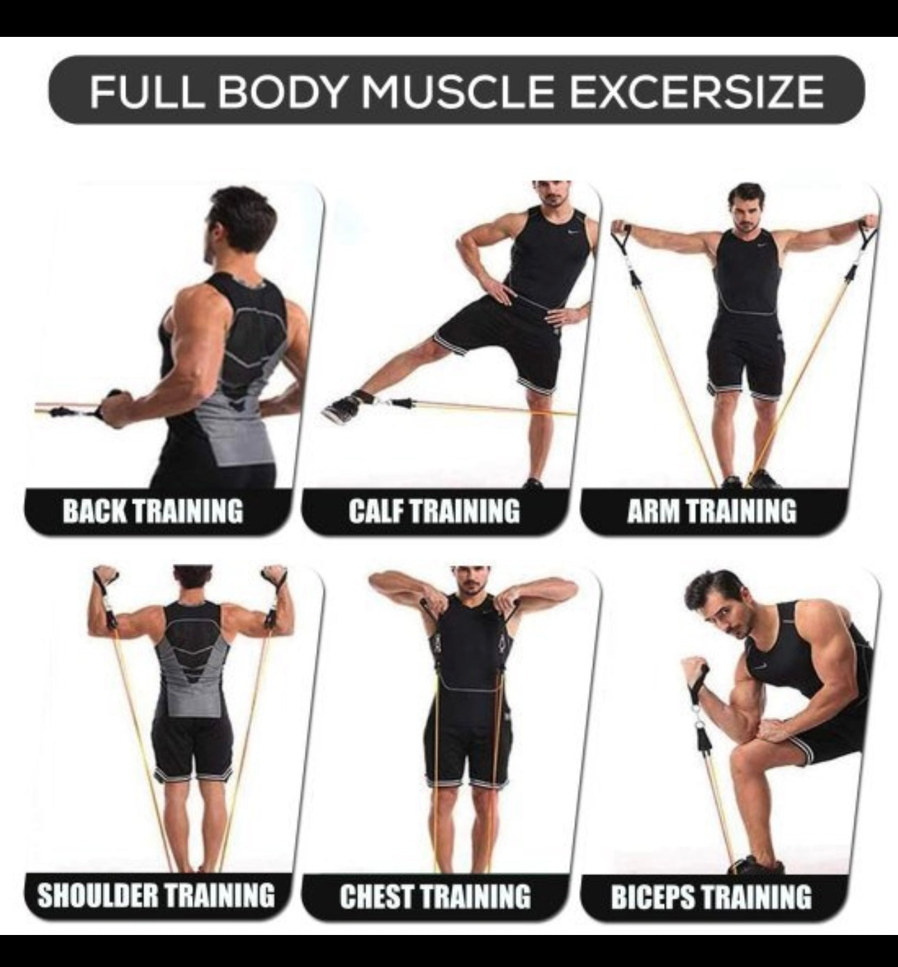 Power Resistance Band Set Exercise