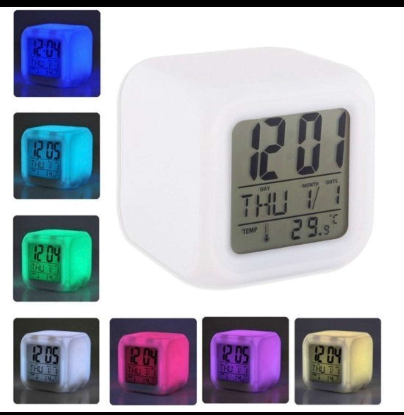 7 Colours Change Digital Clock