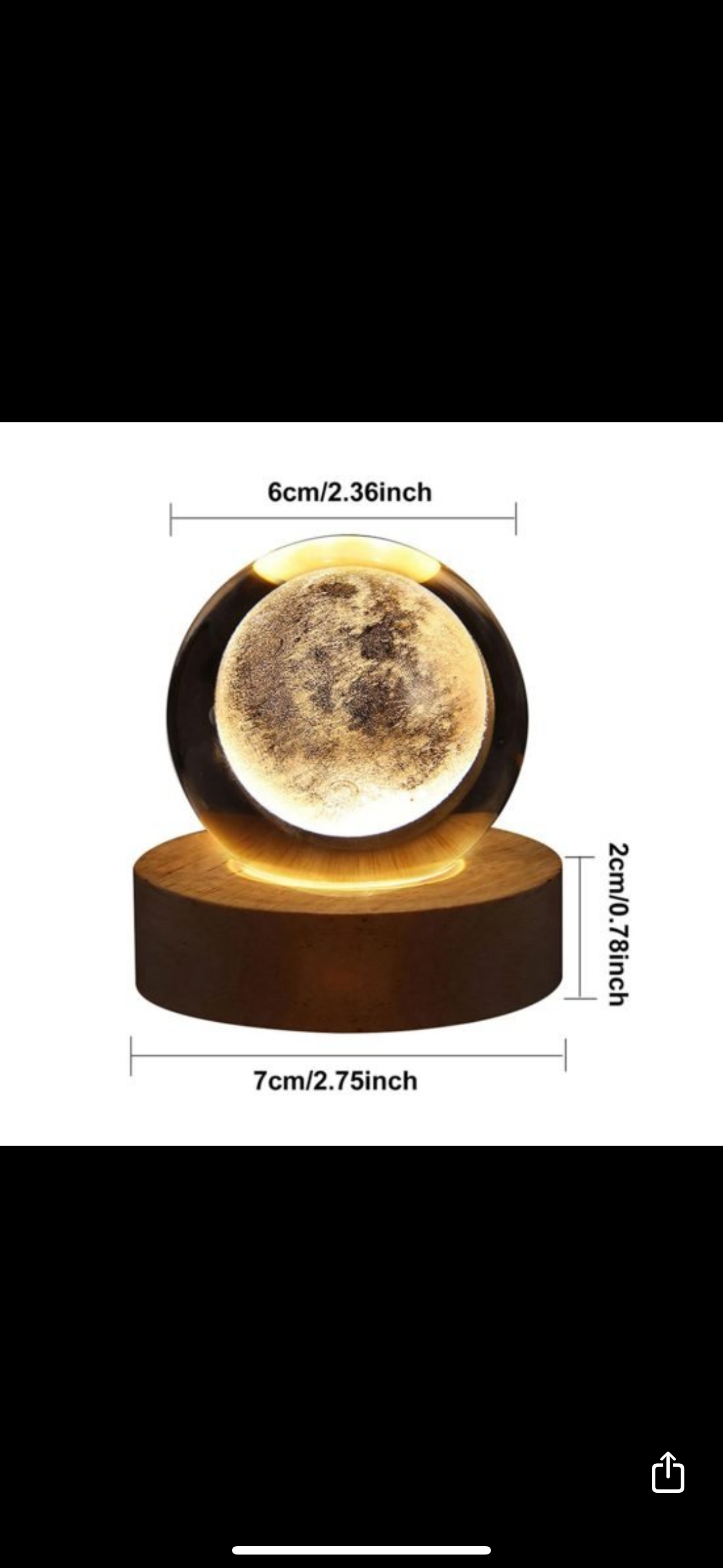 3D Crystal Ball Night Lamp