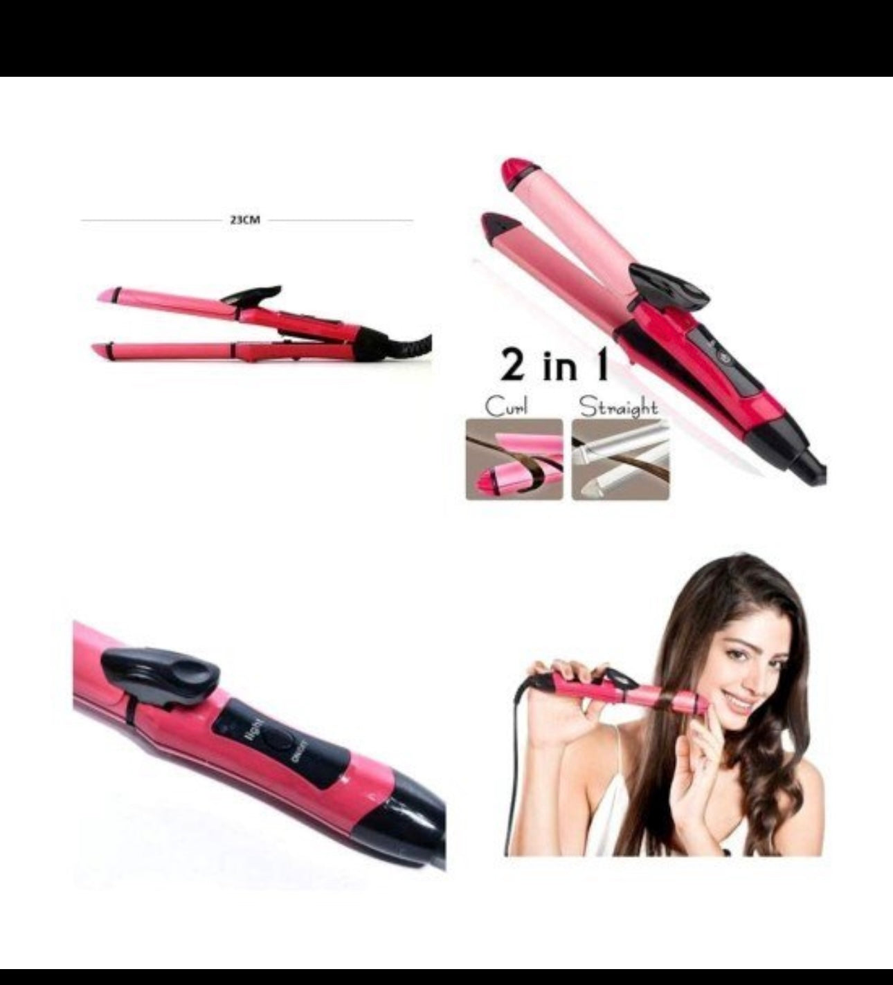 2 in 1 Hair Straightener And Curler