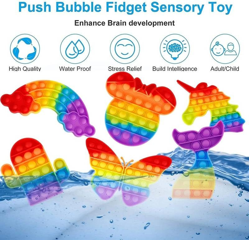 Fish Fidget Pop it Rainbow Toy