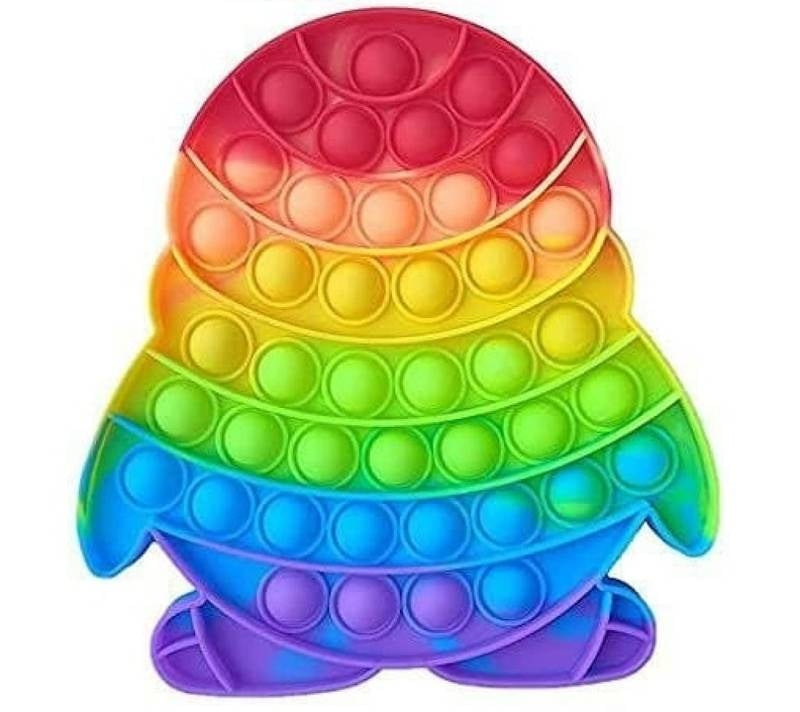 Penguin Fidget Pop it Rainbow Toy