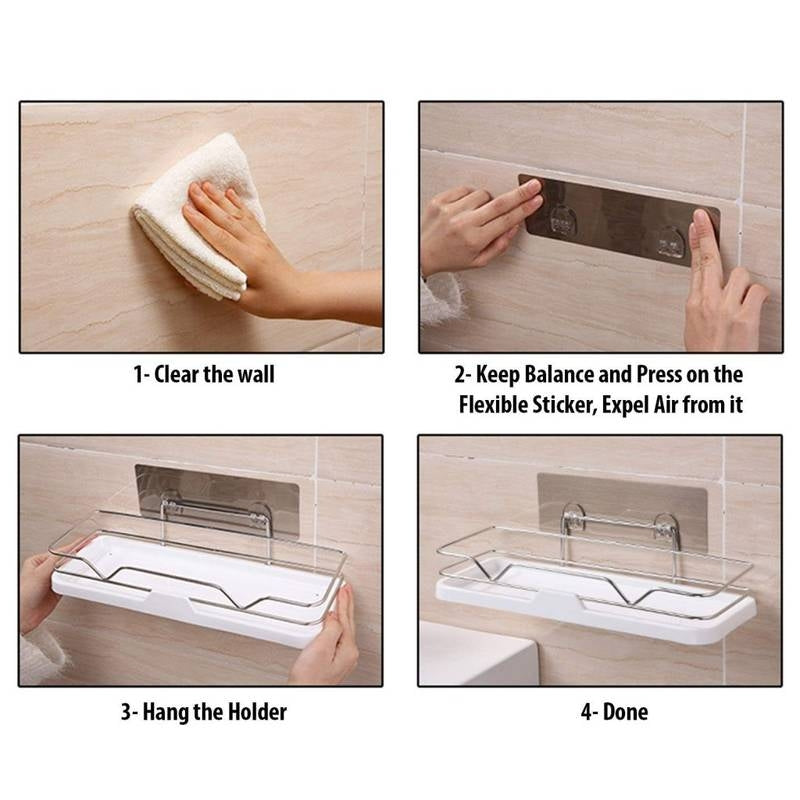 SS1 Bathroom Storage Organizer Shelf Magic Sticker Series