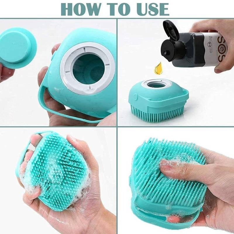 Silicone Shower Bath Brush with Dispenser